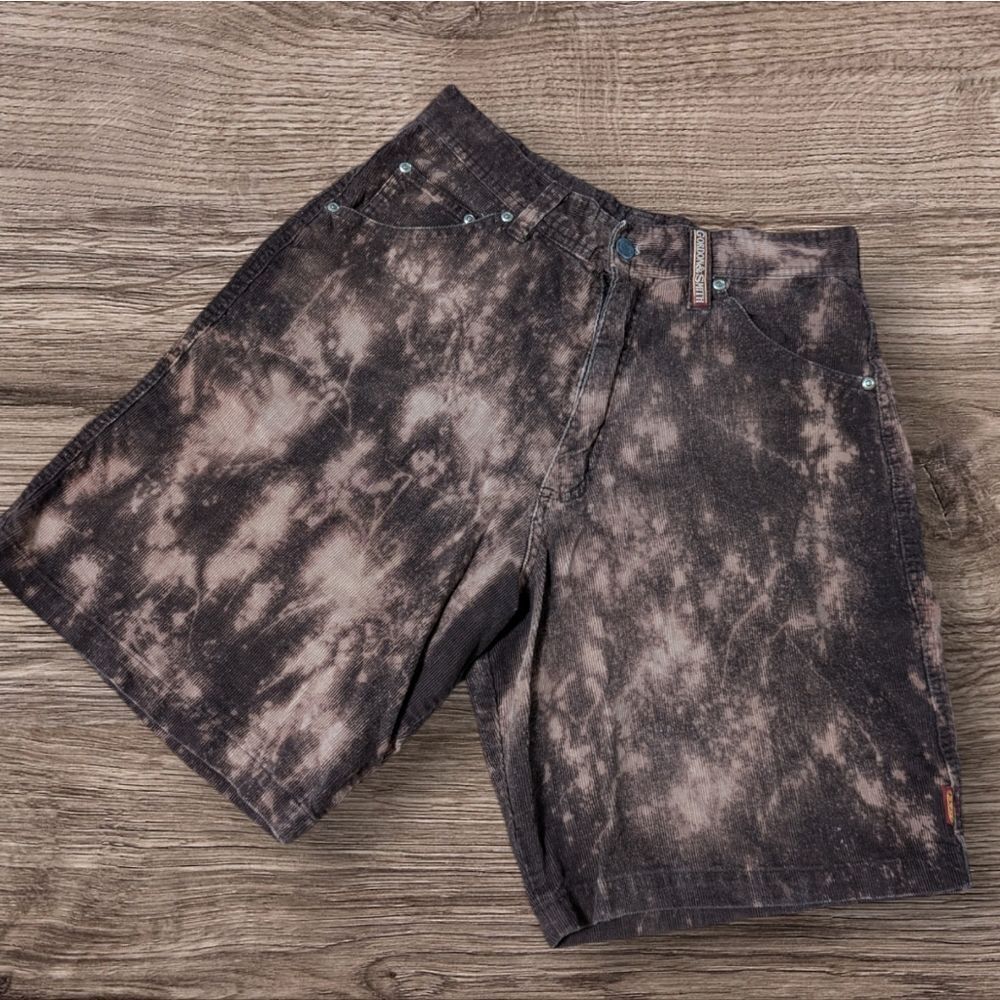 Gordon and Smith 90s Surfer Brown Corduroy Tie Dye Long Shorts